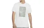 Nike T Shirts Men's White Crew Neck Moderate Straight Fit