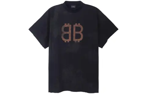 Balenciaga T Shirt Loose Fit Unisex Black