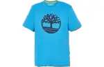 Timberland T Shirts Men's Bright Blue Crew Neck Moderate Straight Fit