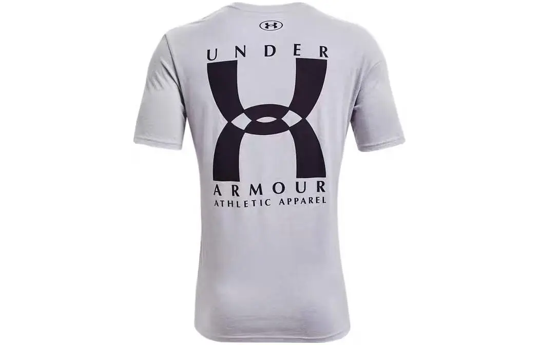 Under Armour T-Shirts Men's Gray Crew Neck Moderate Straight Fit