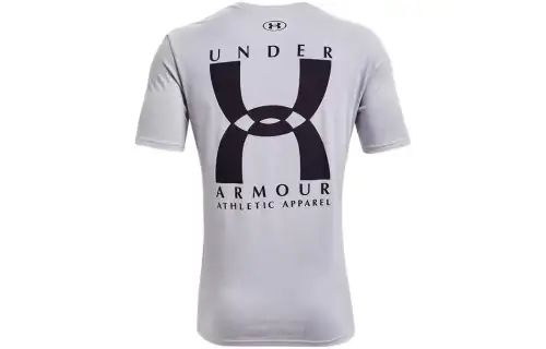 Under Armour T Shirts Men's Gray Crew Neck Moderate Straight Fit