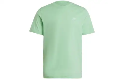Adidas Originals ESSENTIALS T Shirts Men's Mint Green Crew Neck Moderate Straight Fit