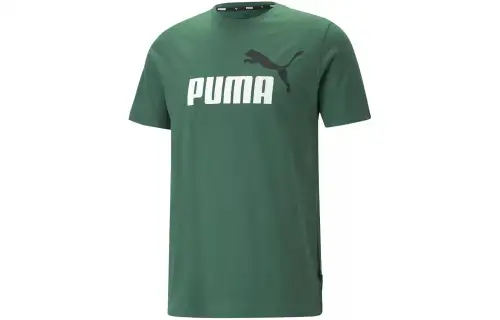 PUMA ESS+2 COL LOGO TEE T Shirt Men's Green