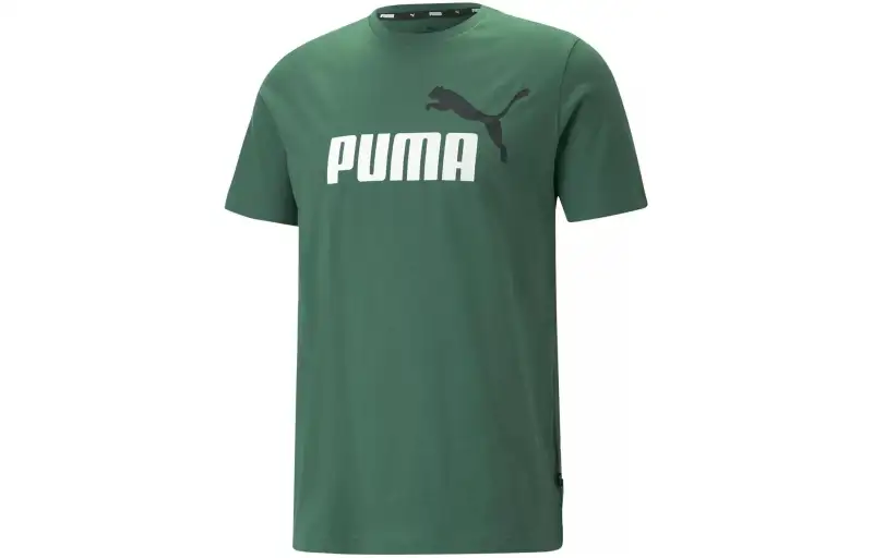 PUMA ESS+2 COL LOGO TEE T Shirt Men's Green
