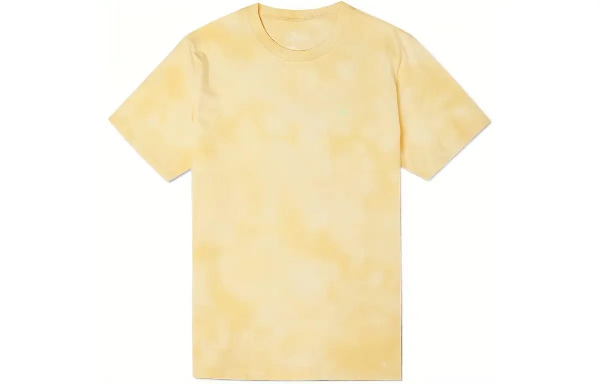 Converse T-Shirts Men's Yellow Crew Neck Moderate Straight Fit