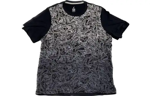 Jordan T Shirts Men's Black Crew Neck Moderate Straight Fit