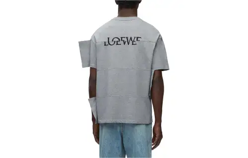 LOEWE T Shirts Men's Gray Crew Neck Moderate