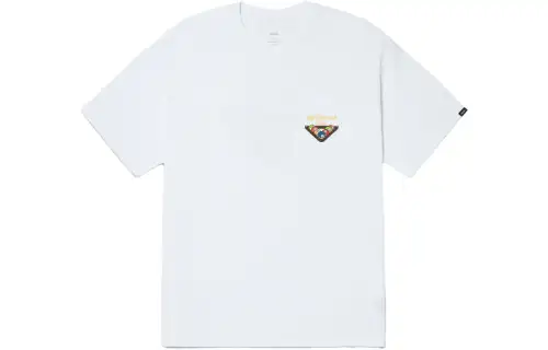 Vans Snooker T Shirts Men's White Crew Neck Moderate Straight Fit