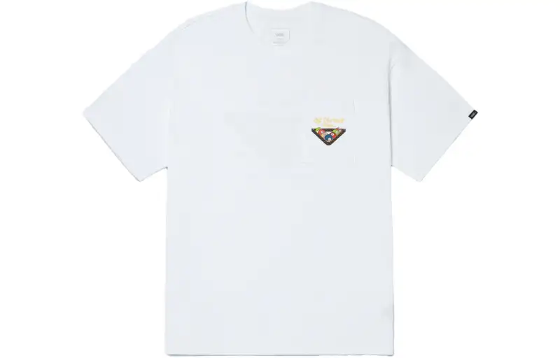 Vans Snooker T Shirts Men's White Crew Neck Moderate Straight Fit