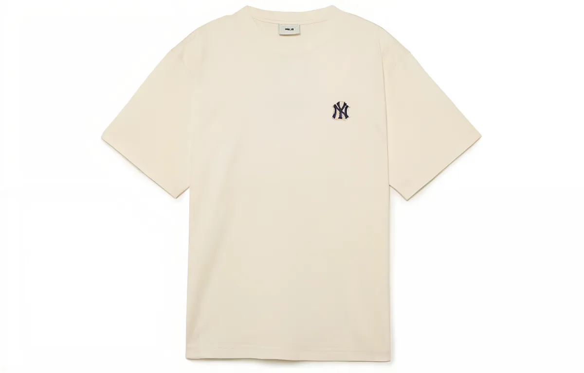 MLB T-Shirts Unisex Ecru Crew Neck Moderate