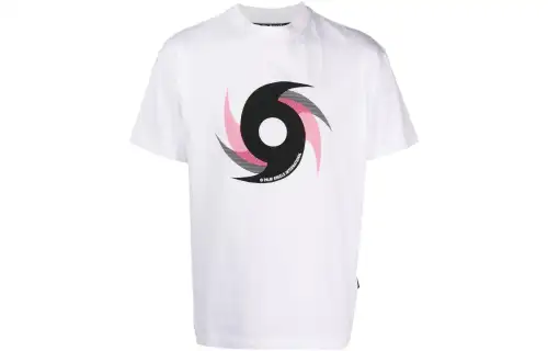PALM ANGELS T Shirts Men's White Crew Neck Moderate Straight Fit