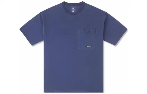 Converse T Shirts Men's Purple Blue Crew Neck Moderate Straight Fit