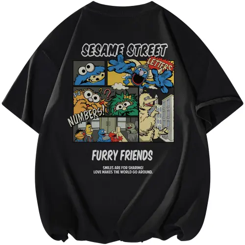 SESAME STREET T Shirts Unisex Crew Neck Moderate Straight Fit