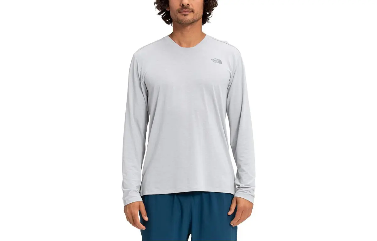 THE NORTH FACE T-Shirts Men's Light Gray Crew Neck Moderate