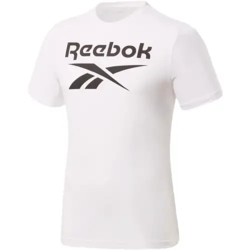 Reebok T Shirts Men's White Crew Neck Moderate Straight Fit