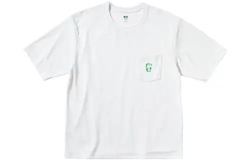 UNIQLO T Shirts Unisex White Crew Neck Moderate Straight Fit