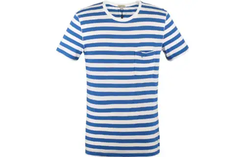 Burberry T Shirts Men's Blue Crew Neck Moderate Straight Fit