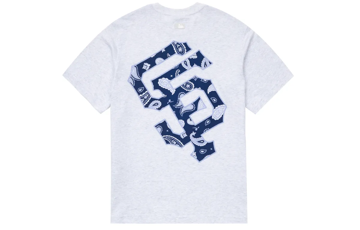 MLB Set in Sleeve T Shirt Unisex Light Heather Gray