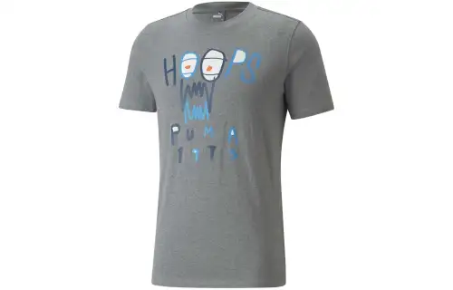 PUMA 4TH QUARTER SS TEE MEDIUM GRAY HEATHER T Shirt Men's Gray