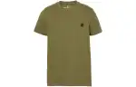 Timberland T Shirts Men's Green Crew Neck Moderate Straight Fit