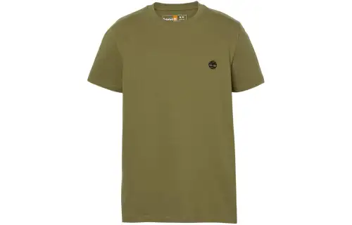 Timberland T Shirts Men's Green Crew Neck Moderate Straight Fit