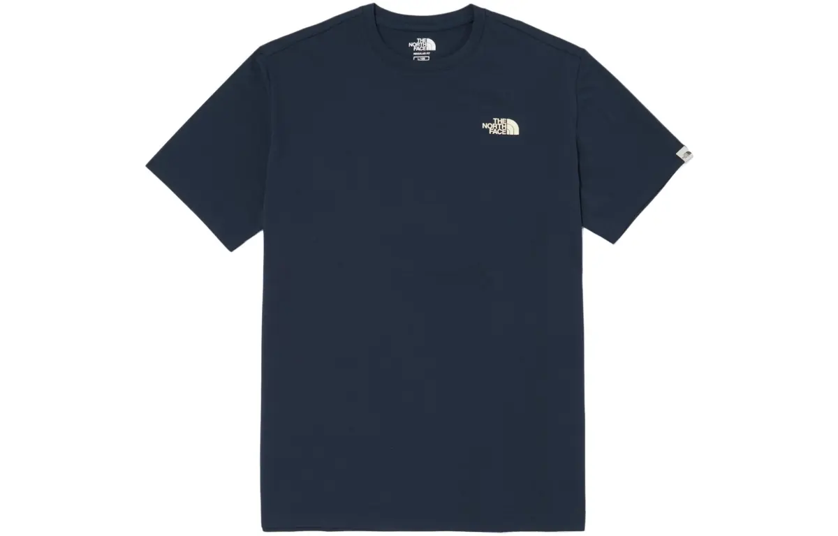 THE NORTH FACE T-Shirts Men's Navy Blue Crew Neck Thin Straight Fit