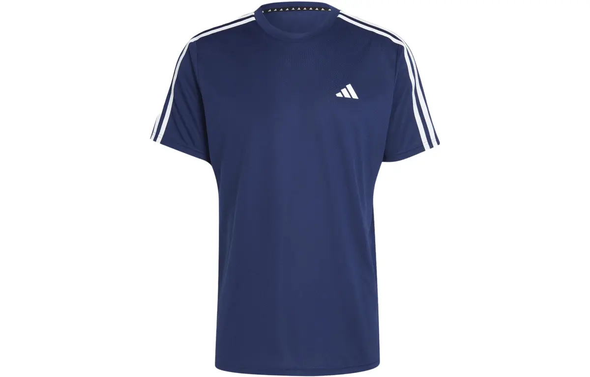 Adidas T-Shirts Men's Dark Blue Crew Neck Moderate