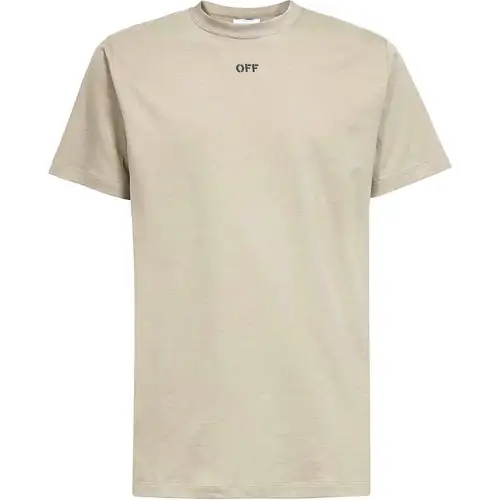 OFF WHITE Logo Embroidered Crewneck T Shirt