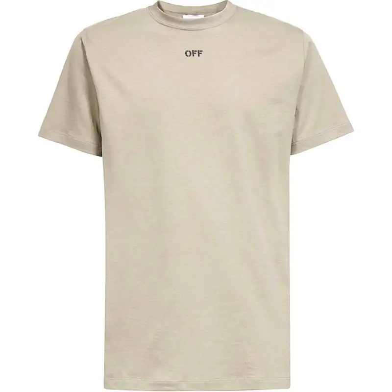 OFF WHITE Logo Embroidered Crewneck T Shirt