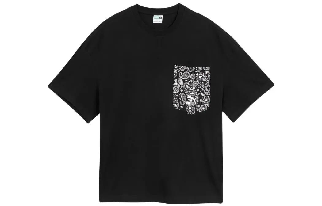 PUMA Set-in Sleeve T-Shirt Unisex Black