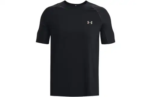 Under Armour T Shirts Men's Black Crew Neck Moderate Straight Fit