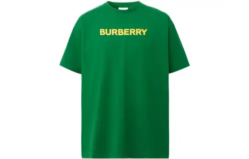 Burberry Logo Print Cotton Oversized T shirt