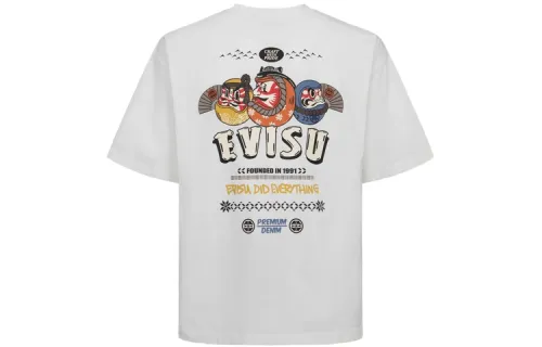 EVISU T Shirts Men's Crew Neck Moderate Straight Fit