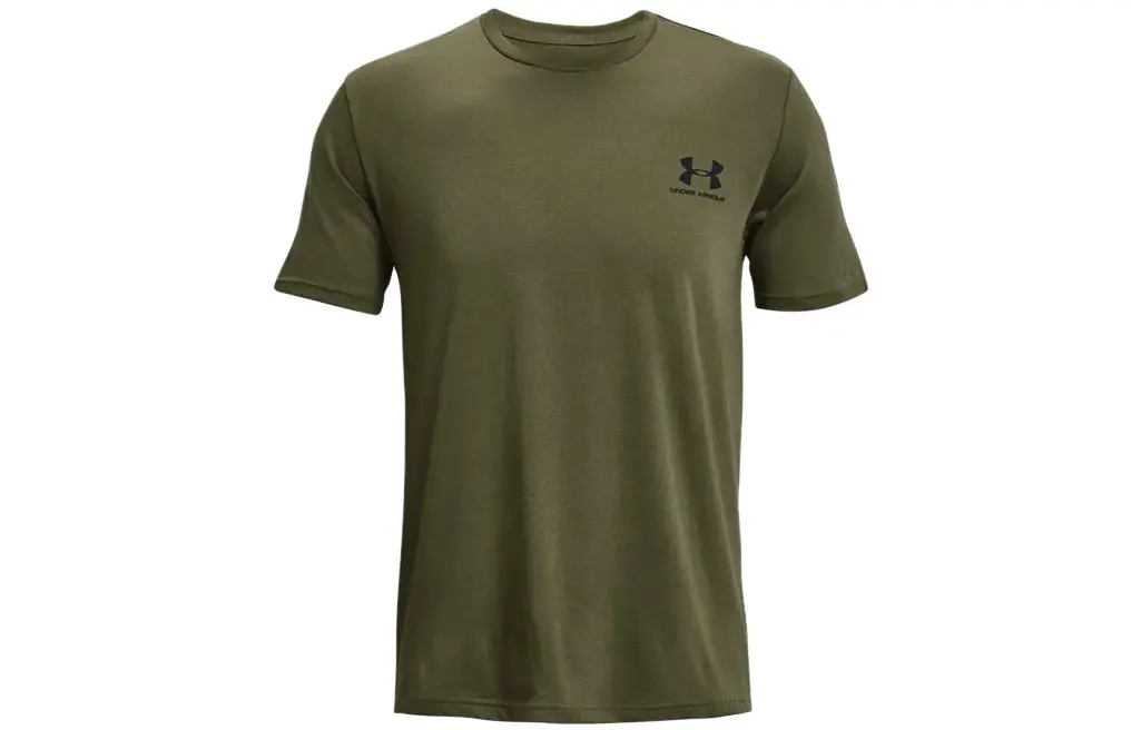 Under Armour T-Shirts Men's Green Crew Neck Moderate