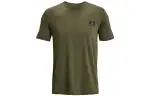 Under Armour T Shirts Men's Green Crew Neck Moderate Straight Fit