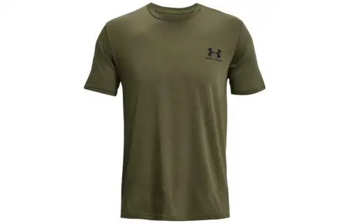 Under Armour T Shirts Men's Green Crew Neck Moderate Straight Fit