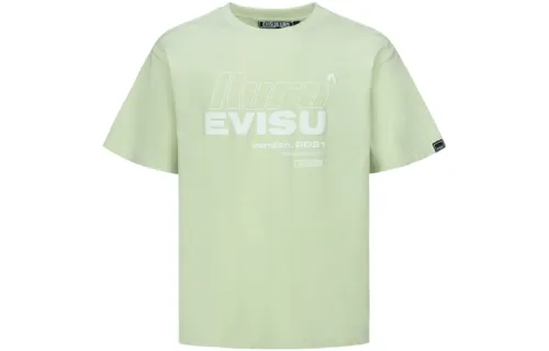 EVISU T Shirts Men's Crew Neck Moderate Straight Fit