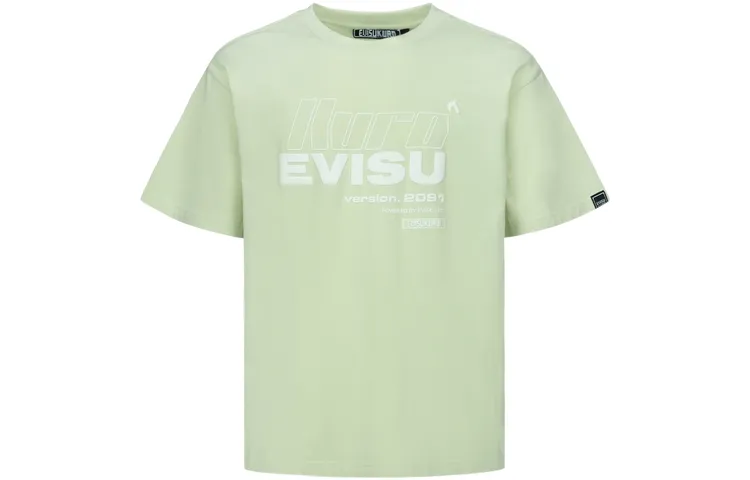 EVISU T Shirts Men's Crew Neck Moderate Straight Fit
