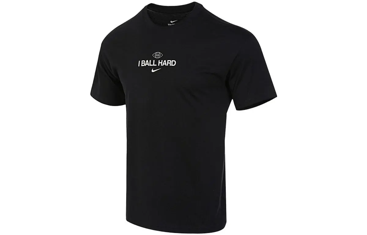 Nike T-Shirts Men's Black Crew Neck Moderate
