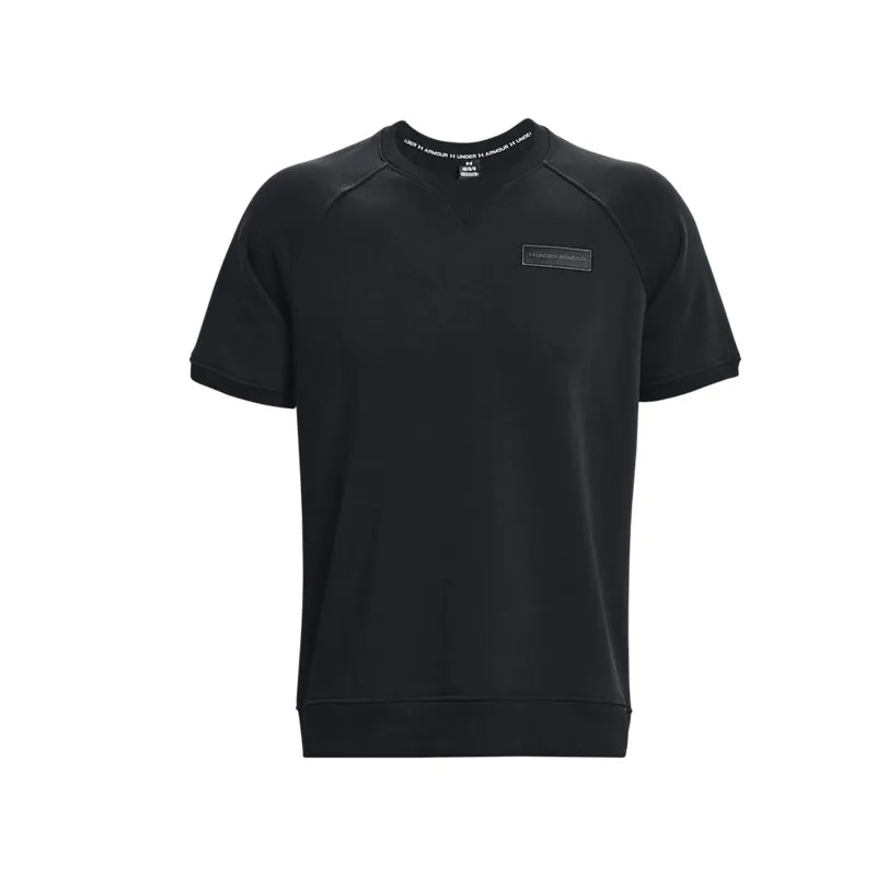 Under Armour T-Shirts Men's Black Crew Neck Moderate Straight Fit