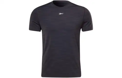 Reebok T Shirts Men's Black Crew Neck Moderate Straight Fit