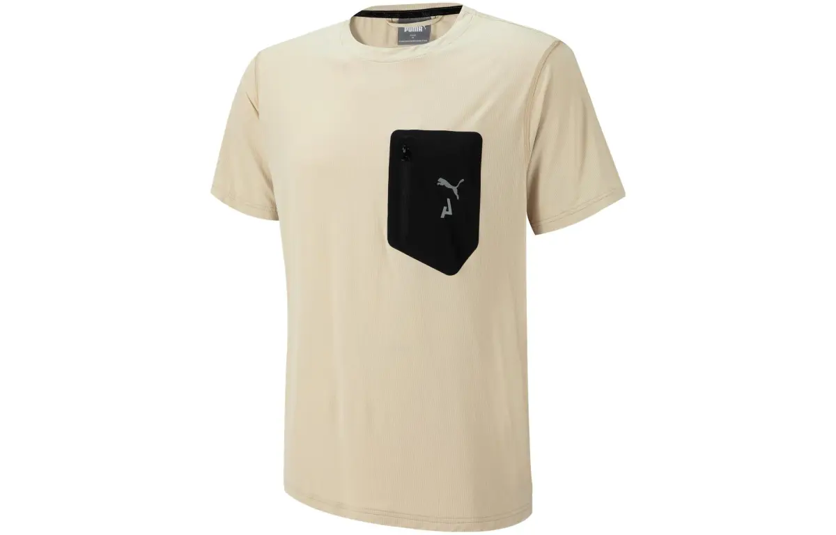 PUMA T-Shirts Men's Oat Crew Neck Moderate Straight Fit