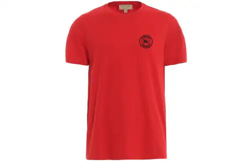 Burberry Jenson Embroidered Logo Cotton T shirt