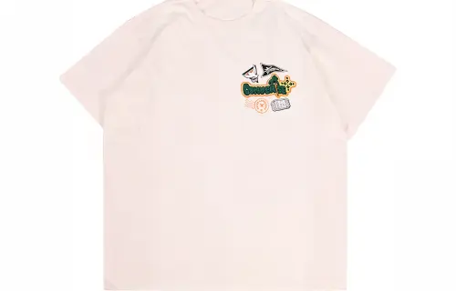 Converse Drop Shoulder Sleeve T-Shirt Unisex Ivory