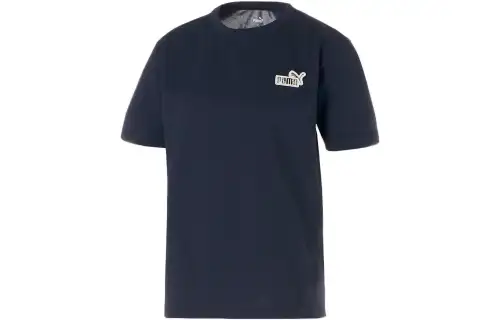 PUMA T Shirts Men's Night Blue Crew Neck Moderate Straight Fit
