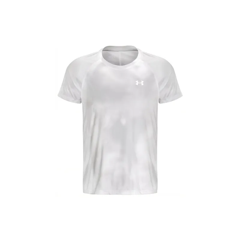 Under Armour Iso-Chill T-Shirts Men's White Crew Neck Moderate Straight Fit