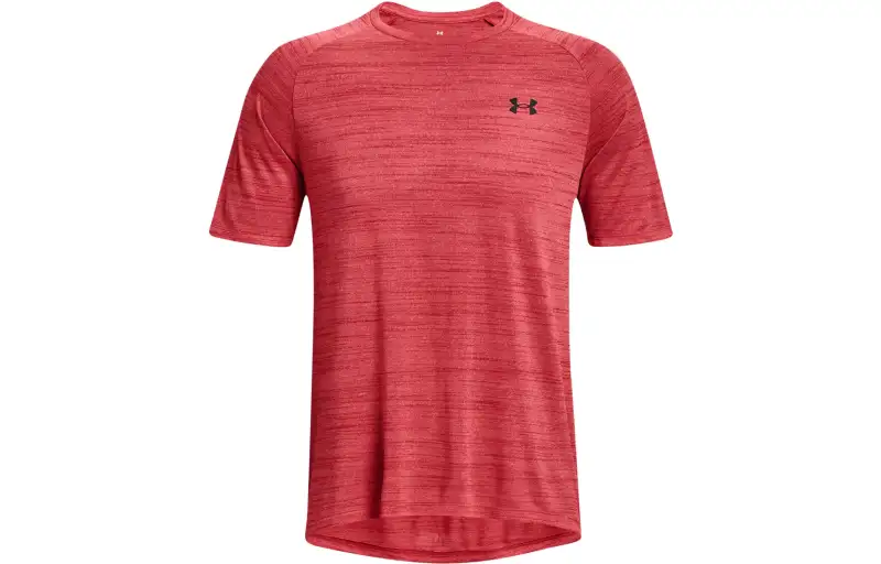 Under Armour T Shirts Men's Red Crew Neck Moderate Straight Fit