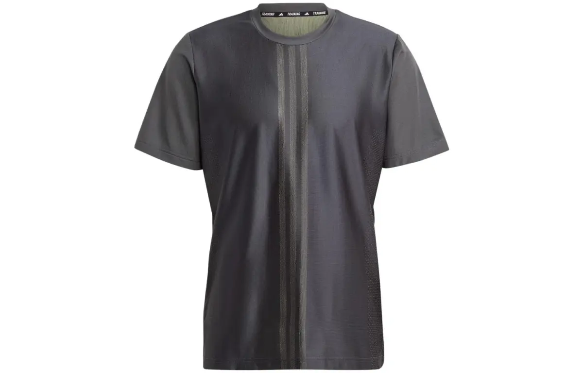 Adidas T-Shirts Men's Gray Crew Neck Moderate Straight Fit