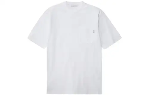 PRADA T Shirts Men's White Crew Neck Moderate Straight Fit