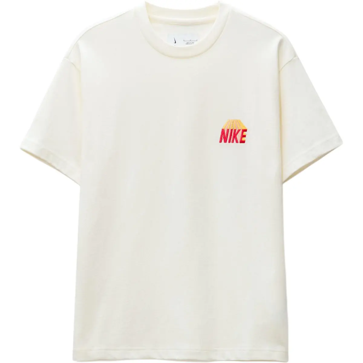 Nike T-Shirts Unisex White Crew Neck Moderate Straight Fit